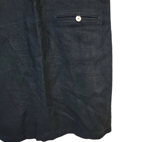 Talbots Vintage 90s Linen Shift Dress Women 4 Black Knee Length Formal Work Fall - Picture 11 of 14